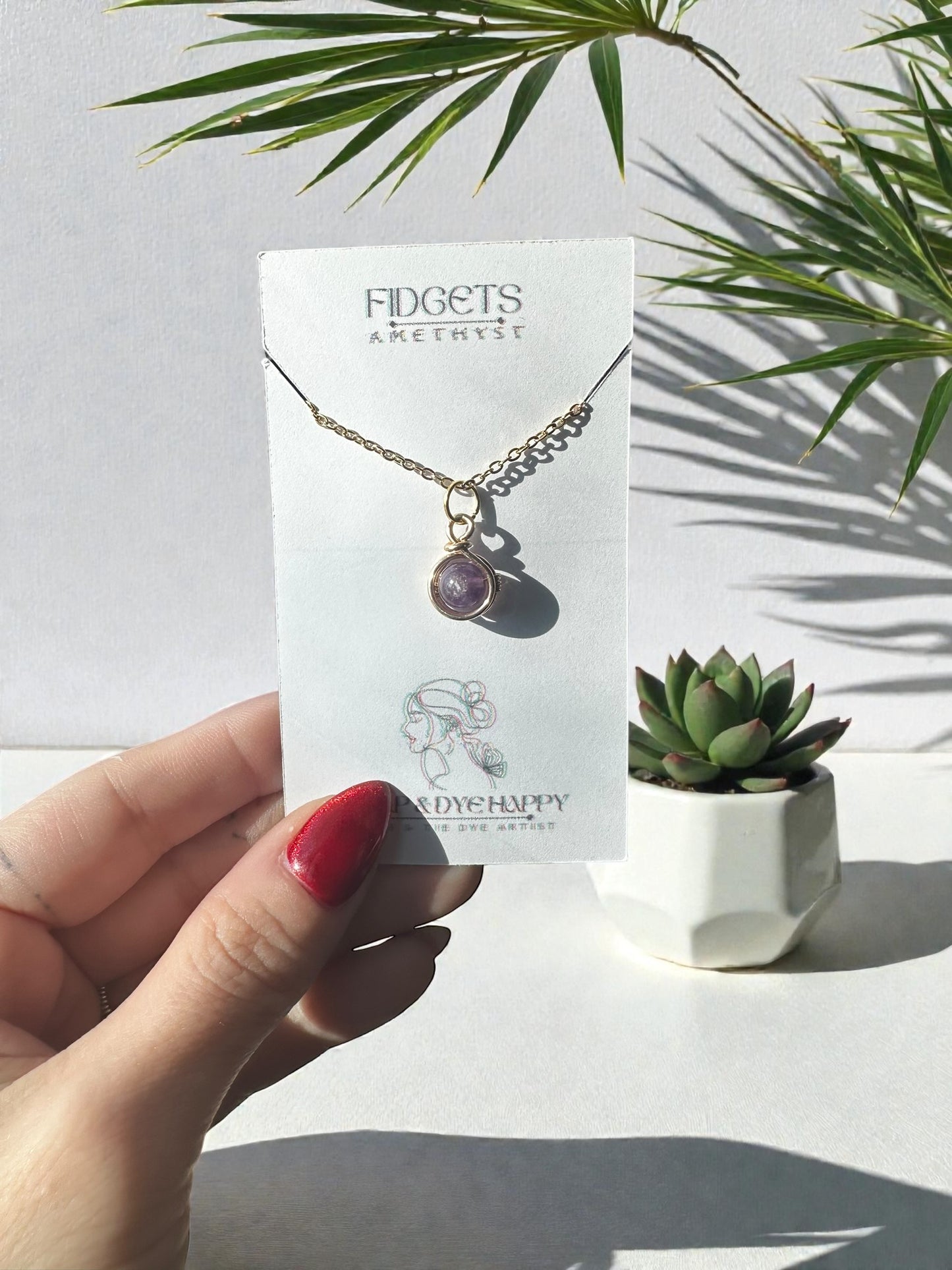 Sterling Silver | 14KT Gold Filled Mini Crystal Fidget Wire Wrapped Pendant