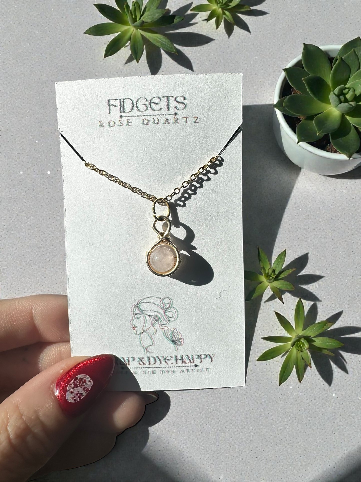 Sterling Silver | 14KT Gold Filled Mini Crystal Fidget Wire Wrapped Pendant