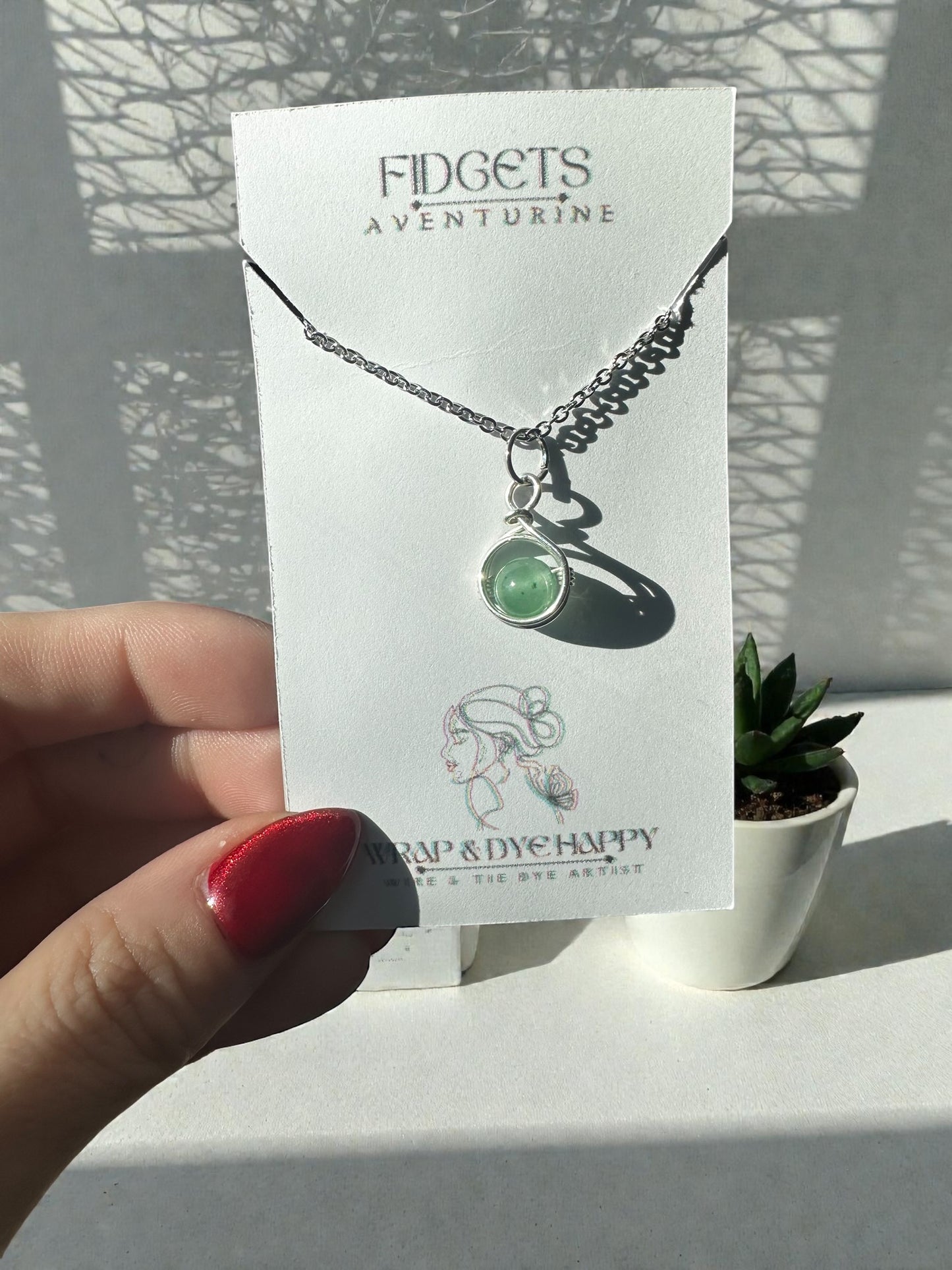 Sterling Silver | 14KT Gold Filled Mini Crystal Fidget Wire Wrapped Pendant