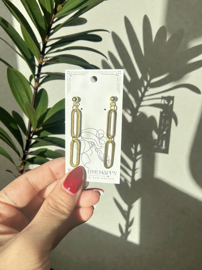 Silver | Gold Hypoallergenic Paperclip Dangle Earring
