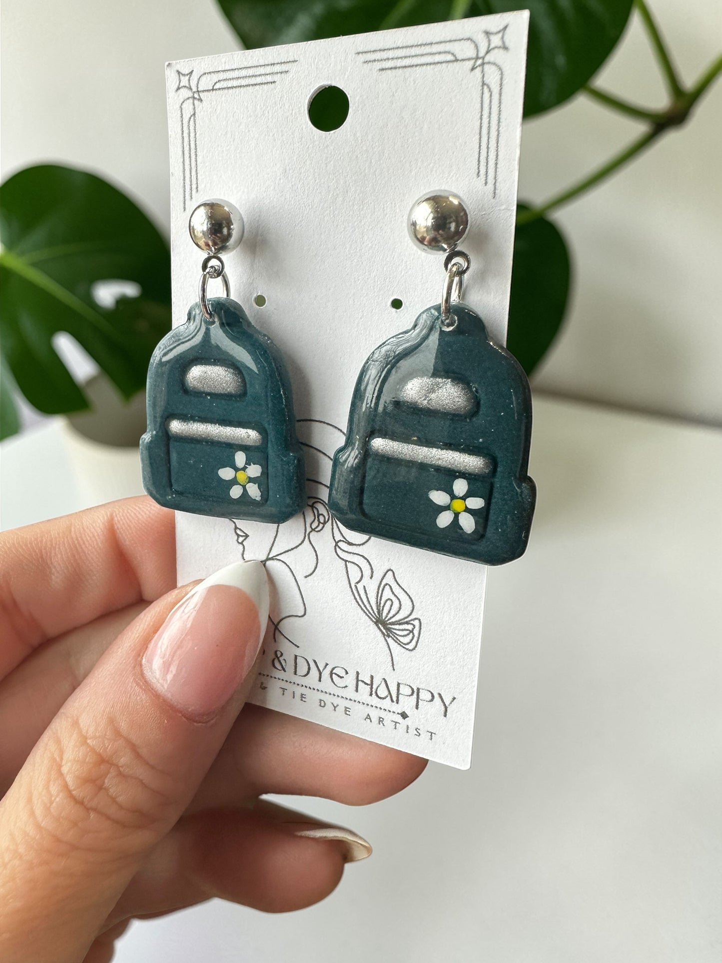 Hypoallergenic Clay Backpack Dangle/Stud Earrings