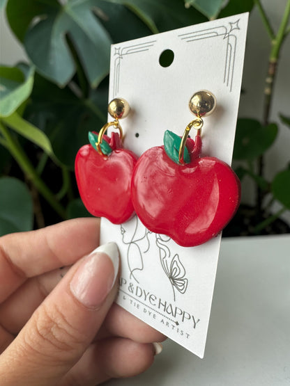 Hypoallergenic Clay Apples Dangle/Stud Earrings