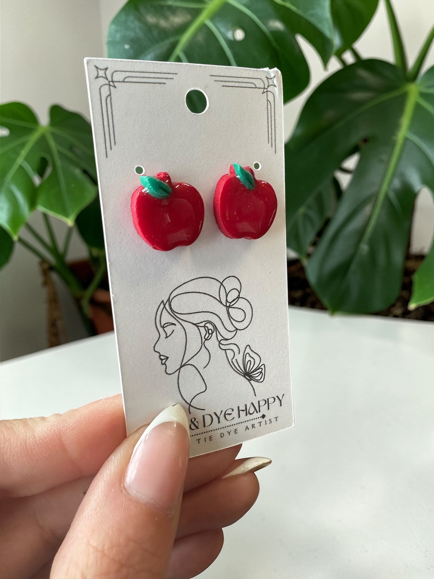 Hypoallergenic Clay Apples Dangle/Stud Earrings