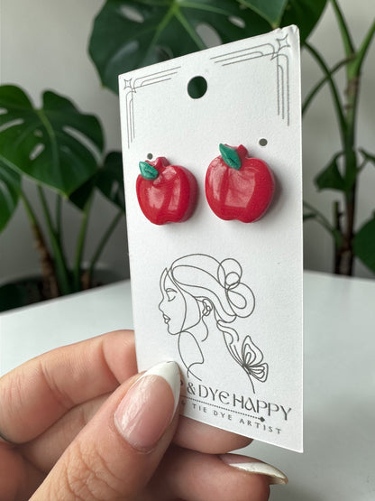 Hypoallergenic Clay Apples Dangle/Stud Earrings