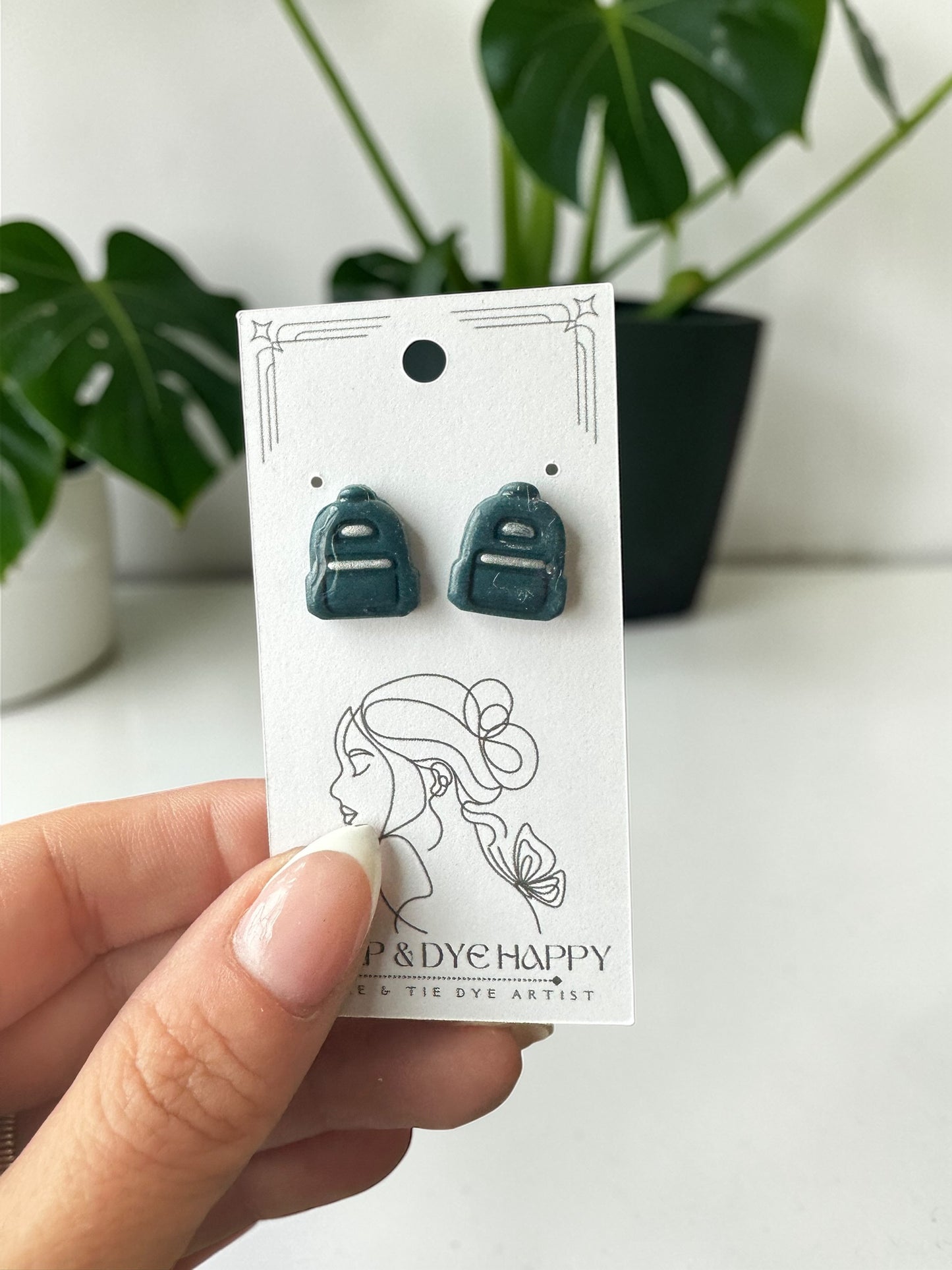 Hypoallergenic Clay Backpack Dangle/Stud Earrings