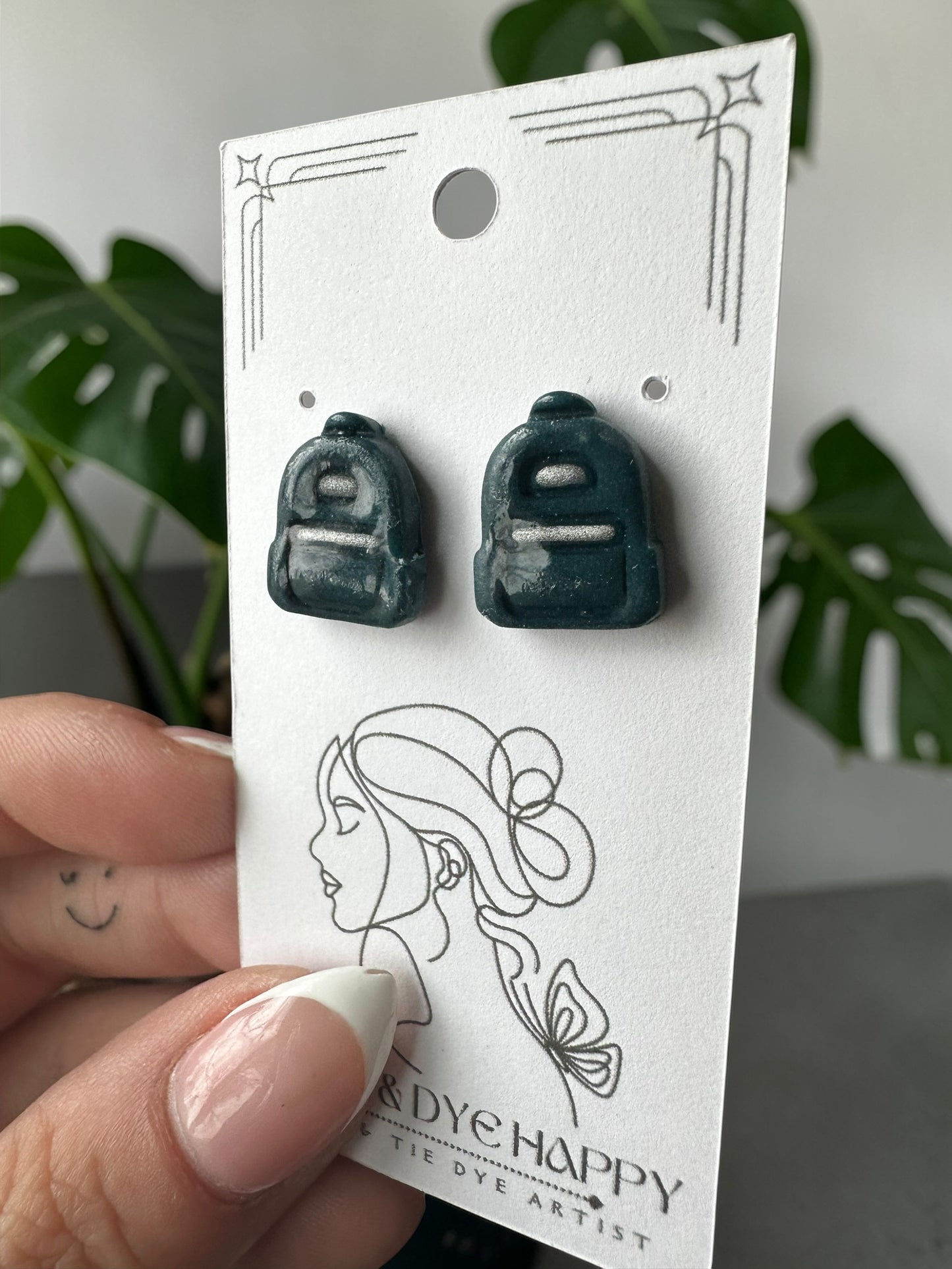 Hypoallergenic Clay Backpack Dangle/Stud Earrings