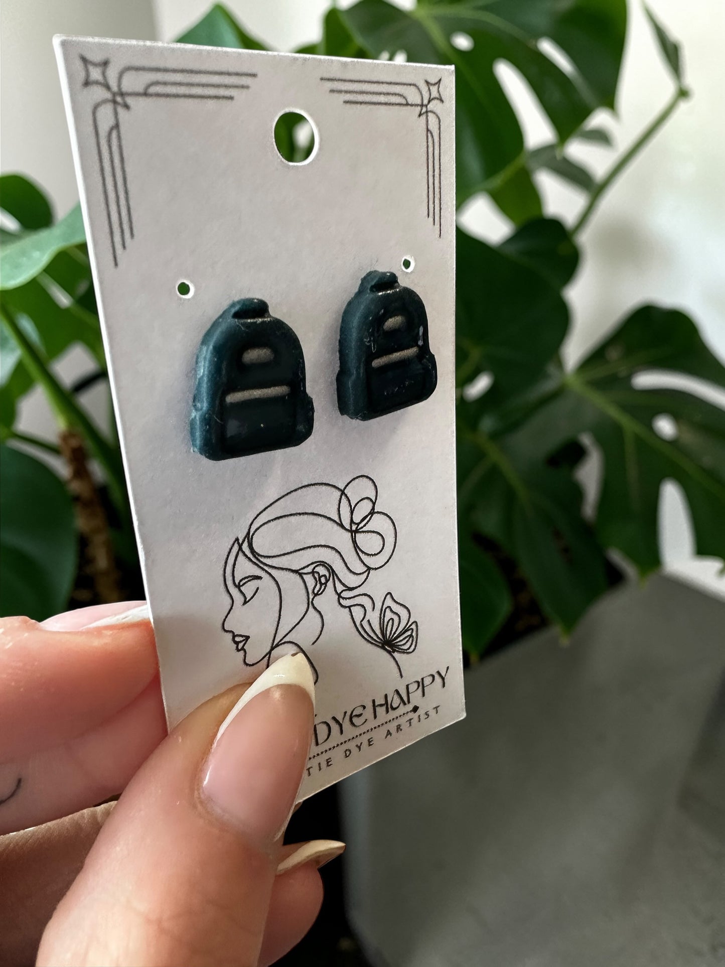 Hypoallergenic Clay Backpack Dangle/Stud Earrings