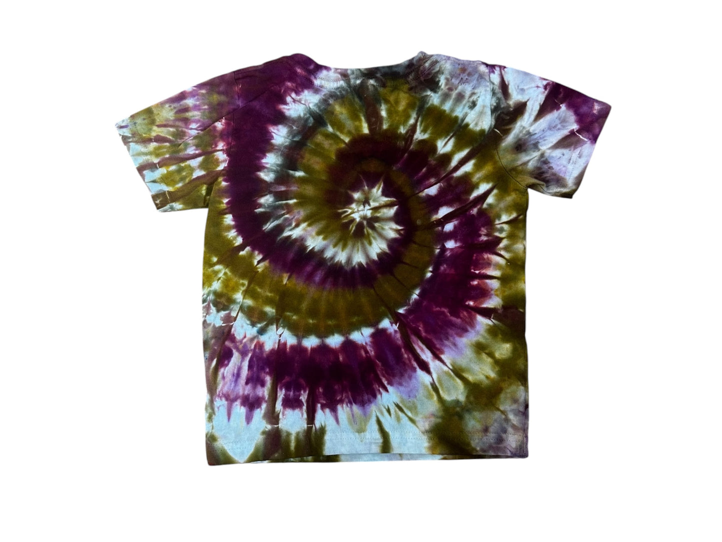 Toddler 3T Green and Purple Spiral Ice Dye Tie Dye Shirt