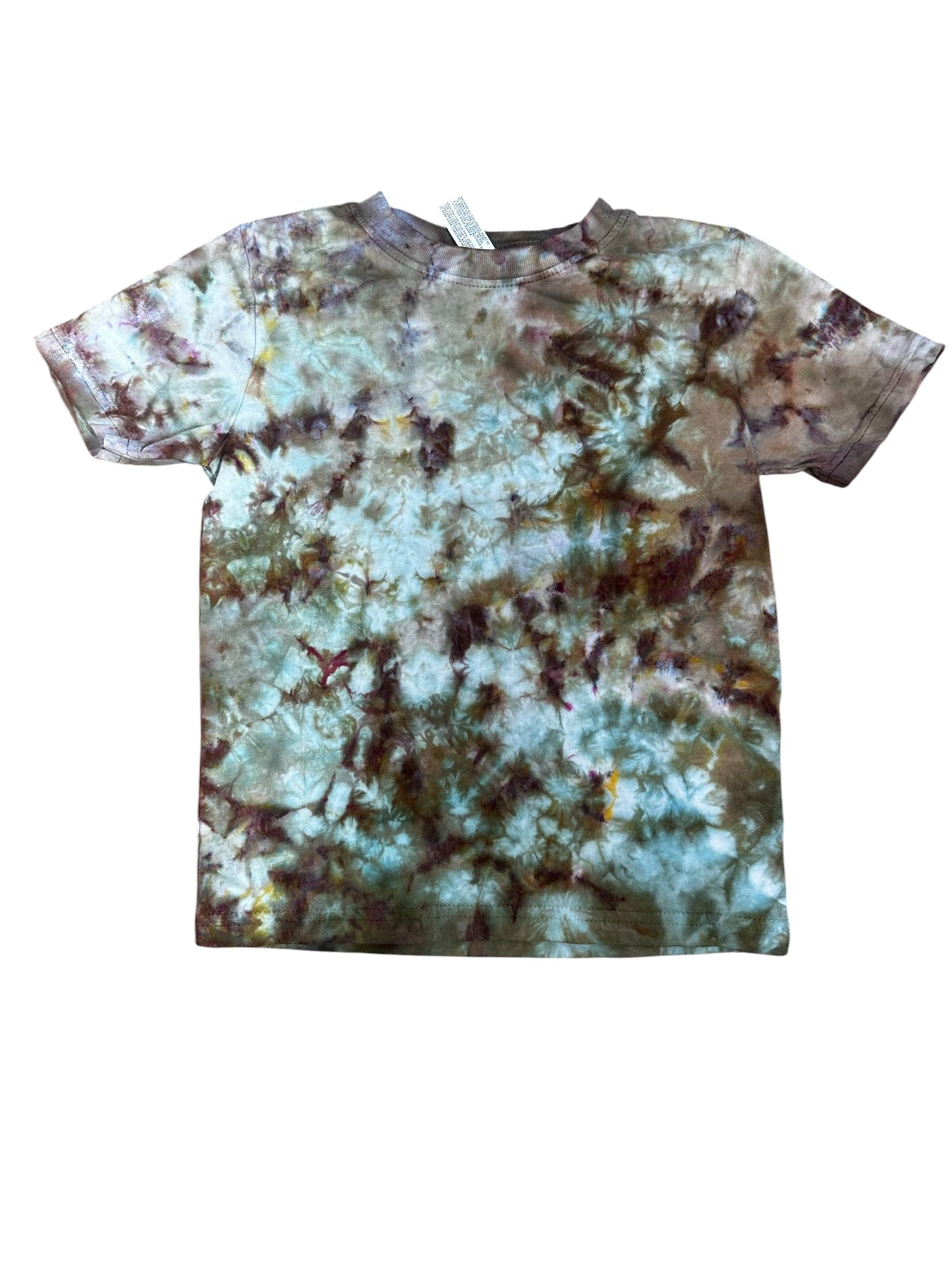 Toddler 4T Blue and Brown Scrunch Ice Dye Tie Dye Shirt