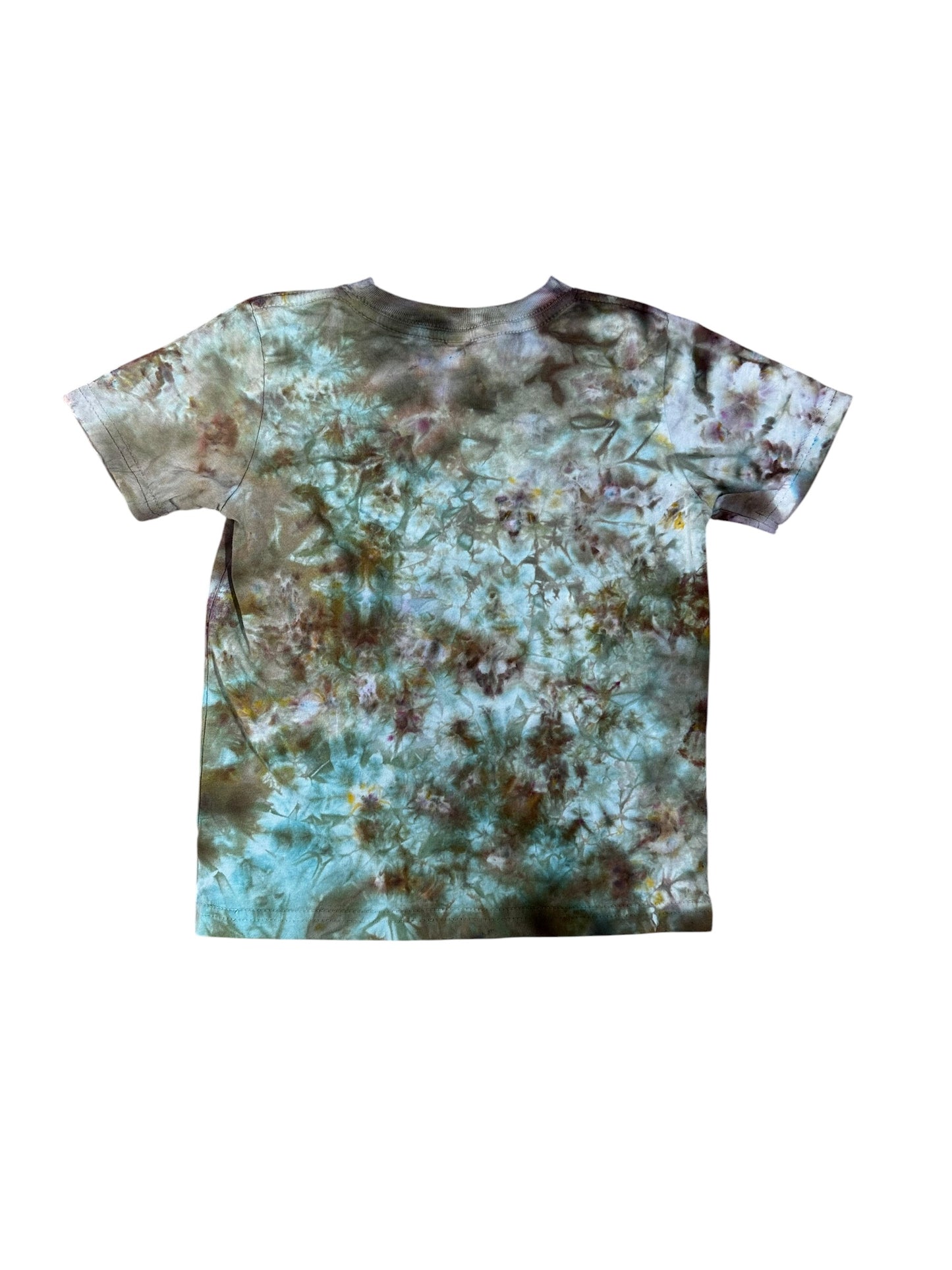 Toddler 4T Blue and Brown Scrunch Ice Dye Tie Dye Shirt