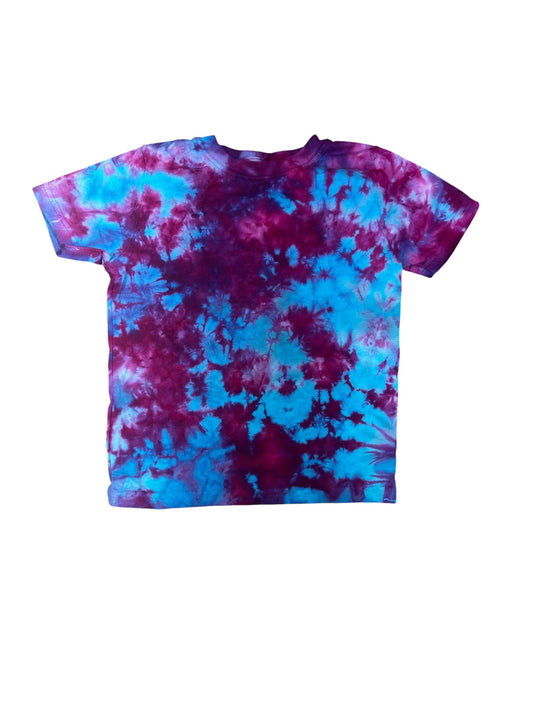 Toddler 4T Blue and Purple Scrunch Ice Dye Tie Dye Shirt