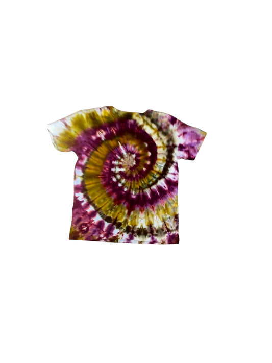 Toddler 4T Green and Purple Spiral Ice Dye Tie Dye Shirt