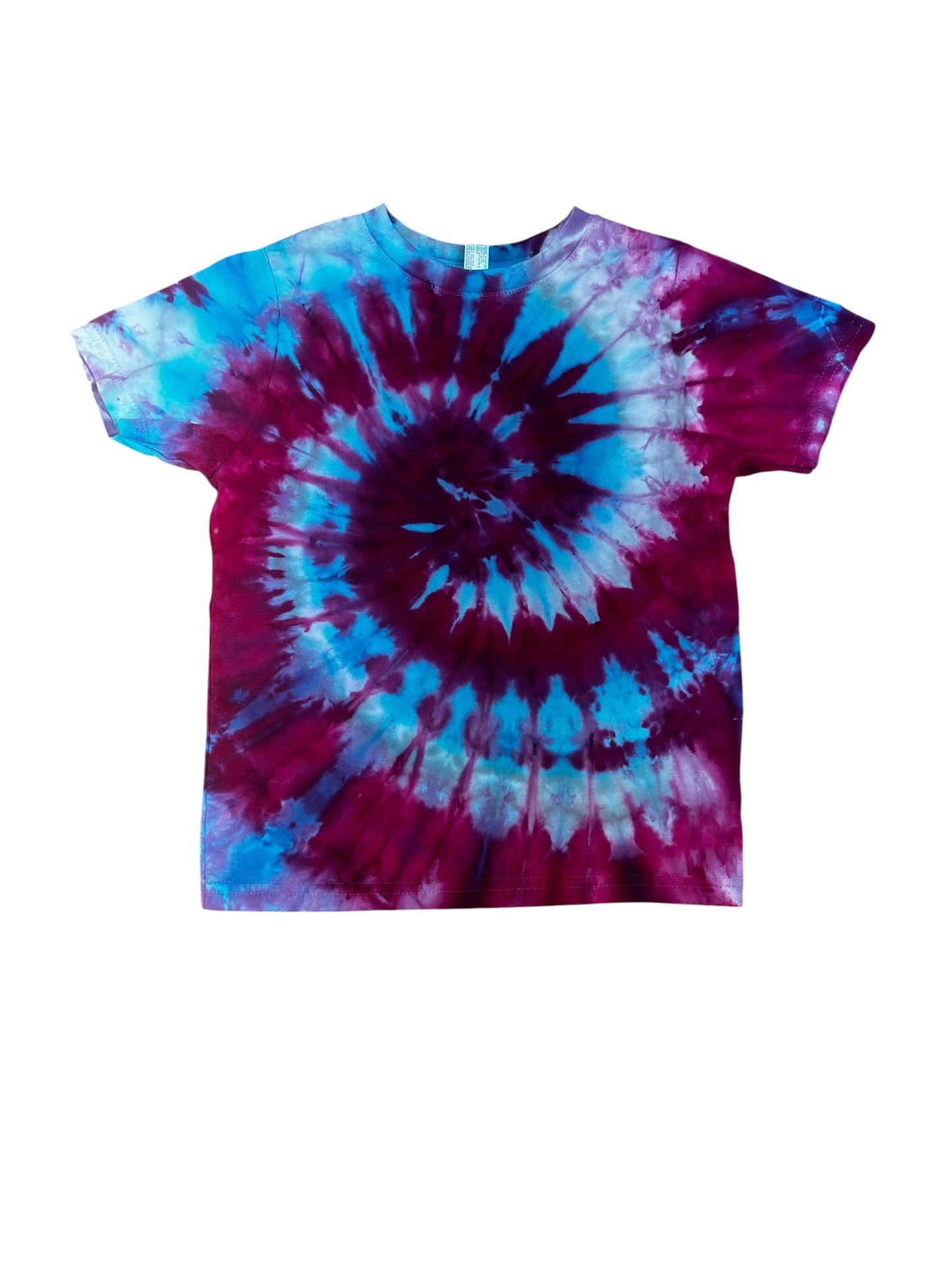 Toddler 5T Blue and Purple Spiral Ice Dye Tie Dye Shirt