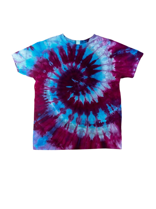Toddler 5T Blue and Purple Spiral Ice Dye Tie Dye Shirt
