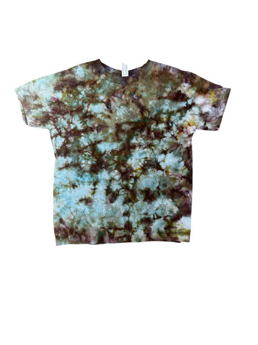 Toddler 5T Green and Blue Scrunch Ice Dye Tie Dye Shirt