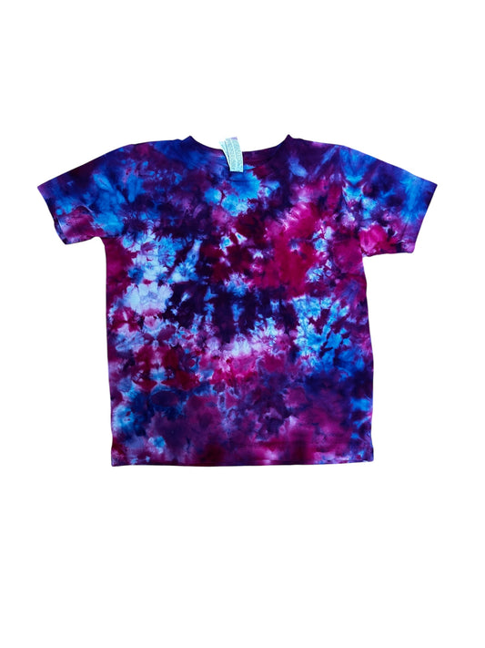 Toddler 3T Blue and Purple Scrunch Ice Dye Tie Dye Shirt