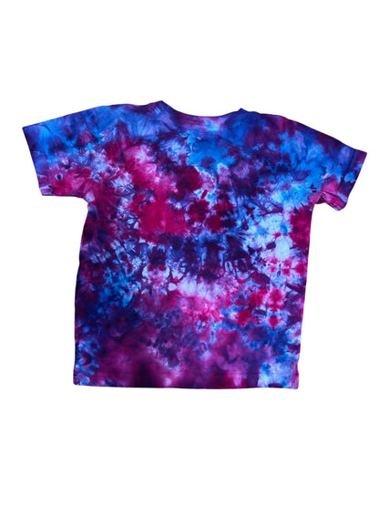 Toddler 3T Blue and Purple Scrunch Ice Dye Tie Dye Shirt