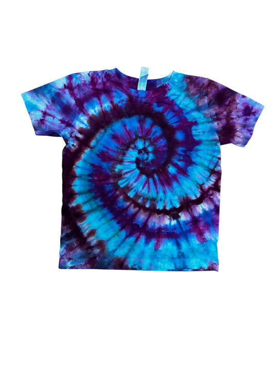 Toddler 3T Blue and Purple Spiral Ice Dye Tie Dye Shirt