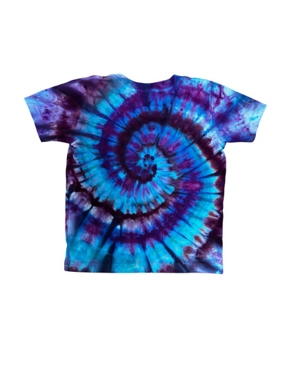 Toddler 3T Blue and Purple Spiral Ice Dye Tie Dye Shirt