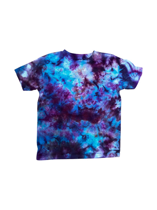 Toddler 4T Blue and Purple Scrunch Ice Dye Tie Dye Shirt