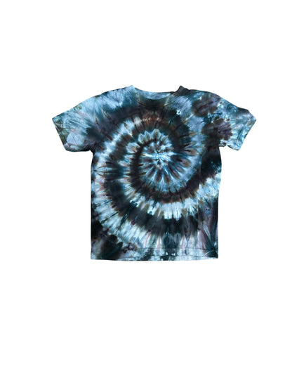 Toddler 4T Black and Gray Spiral Ice Dye Tie Dye Shirt