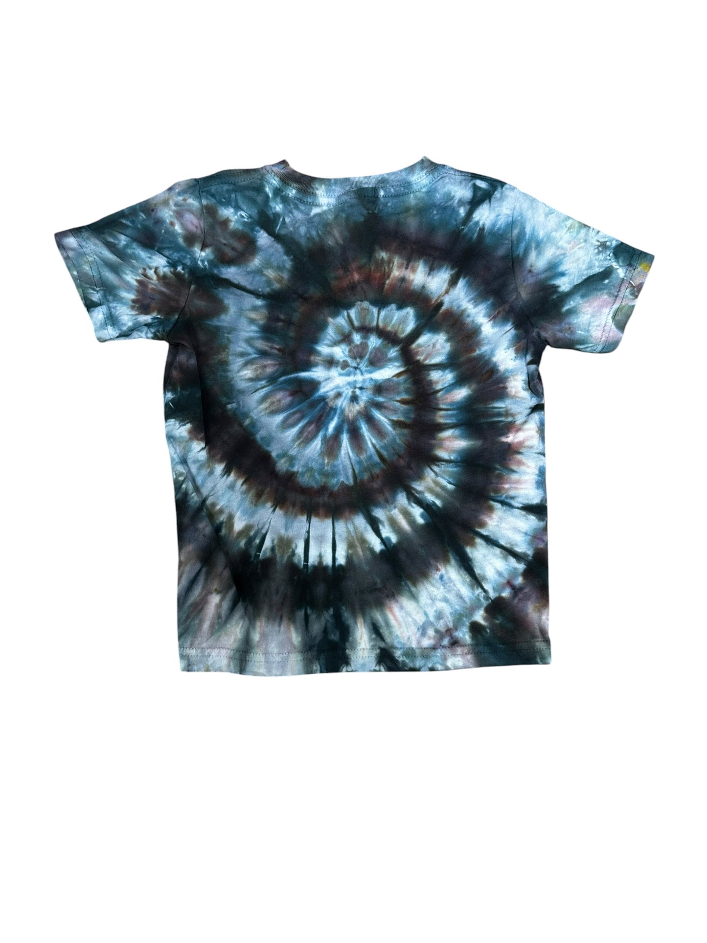 Toddler 4T Black and Gray Spiral Ice Dye Tie Dye Shirt