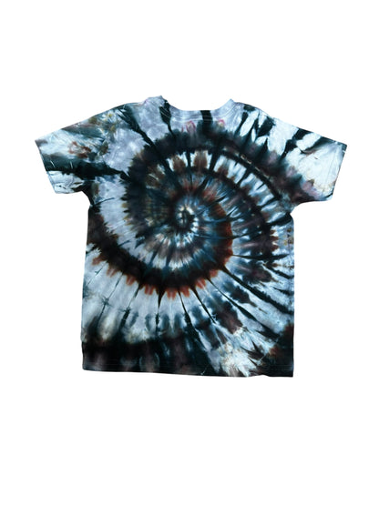 Toddler 5T Black and Gray Spiral Ice Dye Tie Dye Shirt