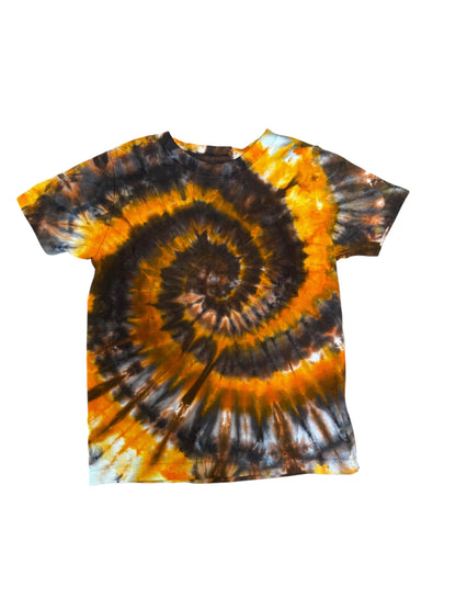 Toddler 4T Brown and Orange Spiral Ice Dye Tie Dye Shirt