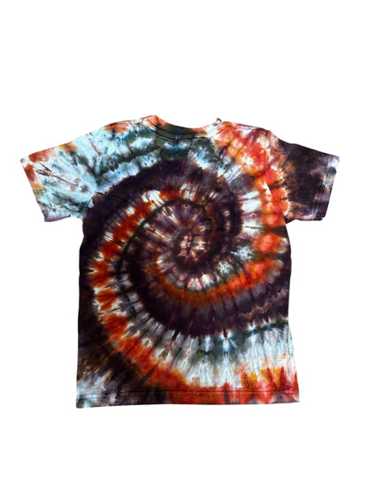 Toddler 5T Black Red and Purple Spiral Ice Dye Tie Dye Shirt