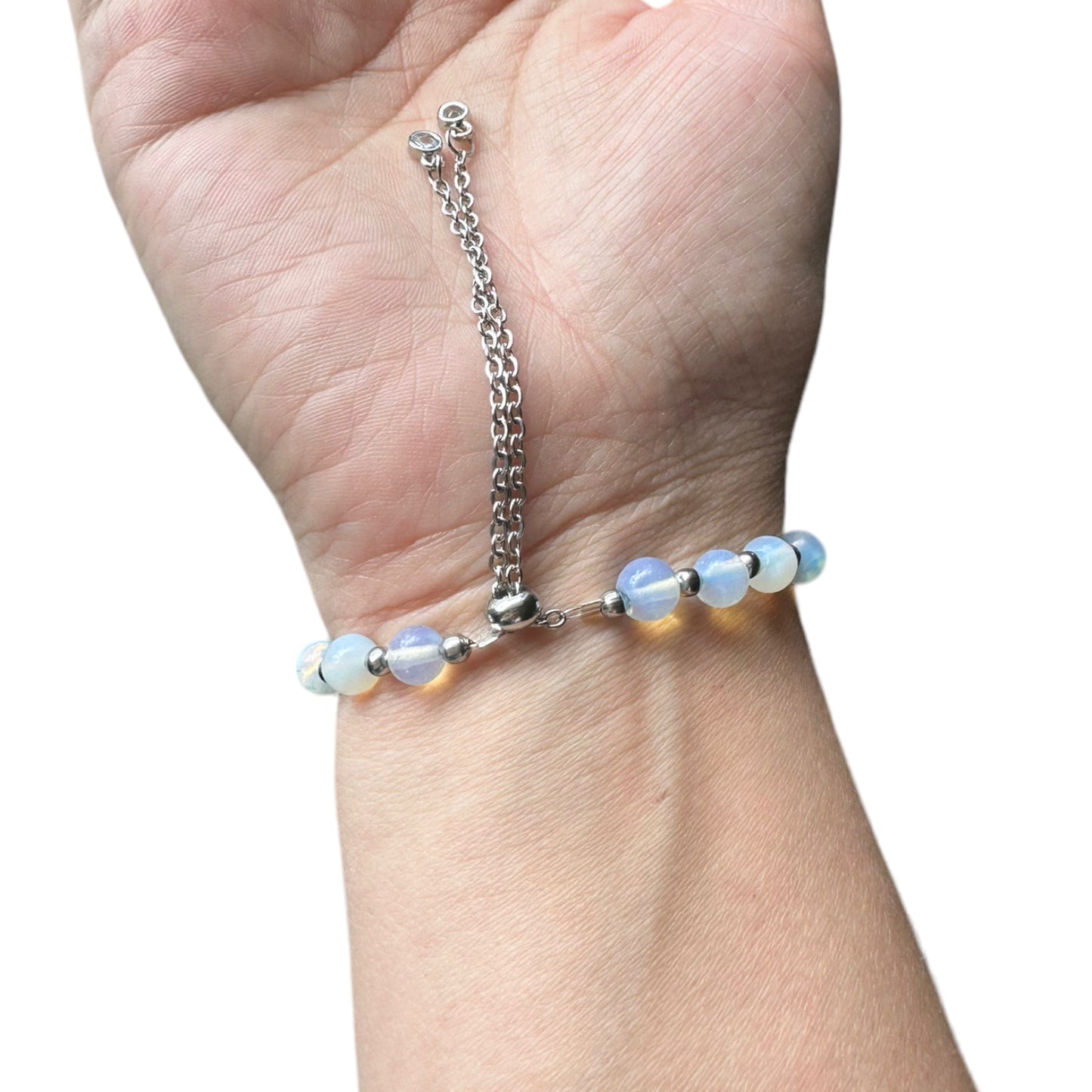 Opalite Adjustable Moon/Star Crystal Bracelet