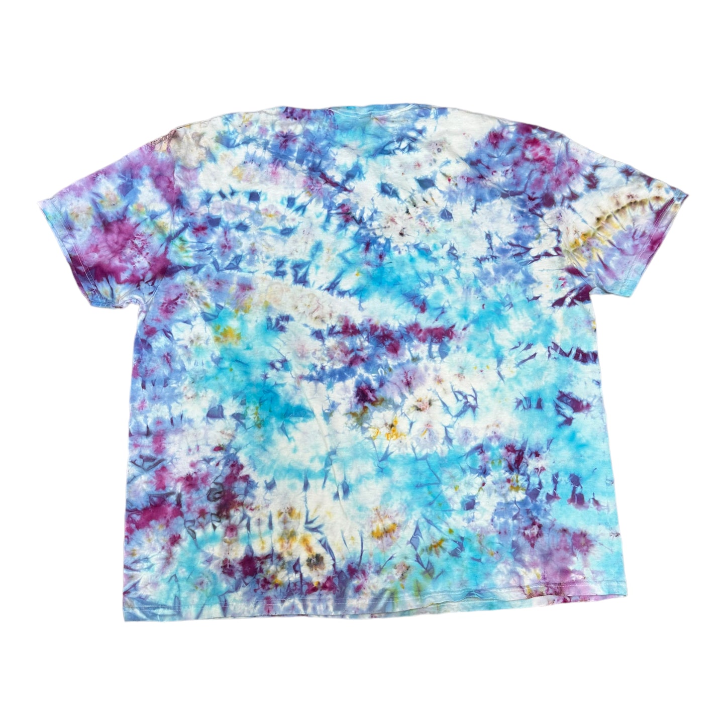 Adult 4XL Purple and Blue Scrunch Ice Dye Tie Dye Shirt