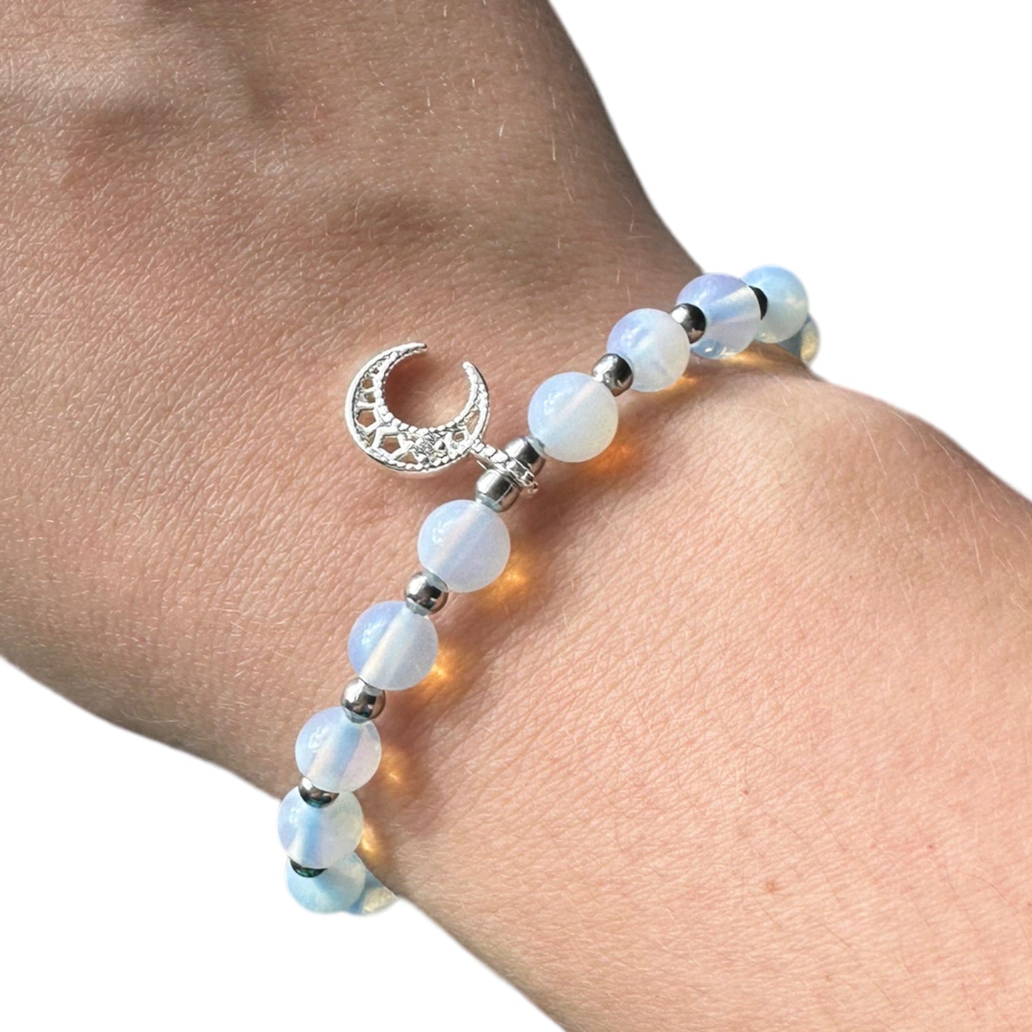 Opalite Adjustable Moon/Star Crystal Bracelet