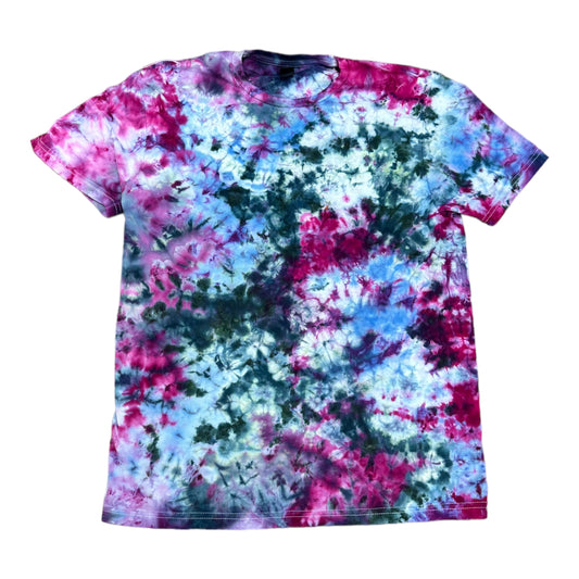 Adult Medium Purple and Navy Blue Scrunch ice Dye Tie Dye Shirt
