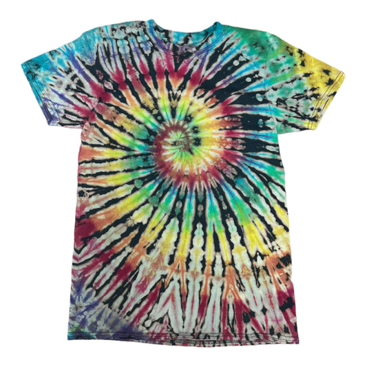 Adult Small Rainbow Spiral Reverse Tie Dye Shirt