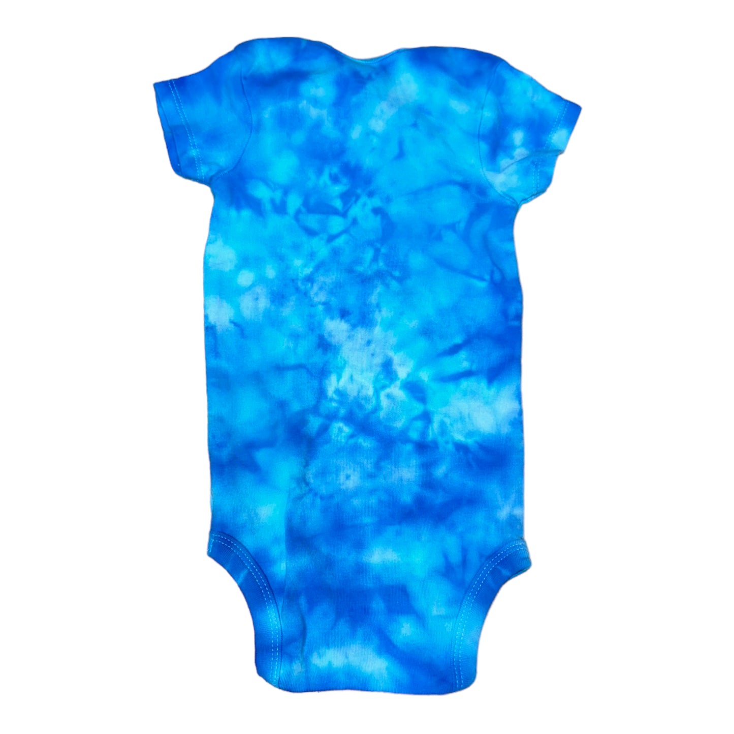 Infant 6-9 Months Blue Hues Scrunch Ice Dye Tie Dye Onesie