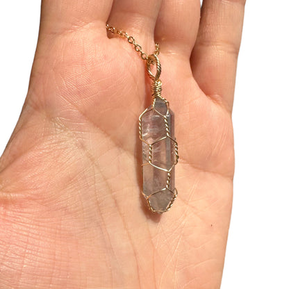 Sterling Silver | 14KT Gold Filled Cage Fluorite Crystal Pendant