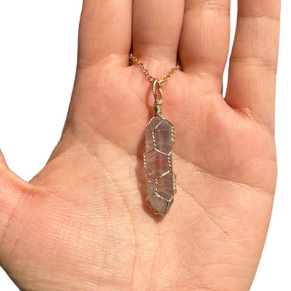 Sterling Silver | 14KT Gold Filled Cage Fluorite Crystal Pendant