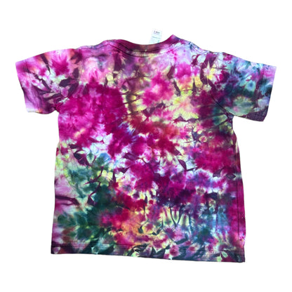 Toddler 2T Purple Yellow and Black Scrunch Ice Dye Tie Dye Shirt