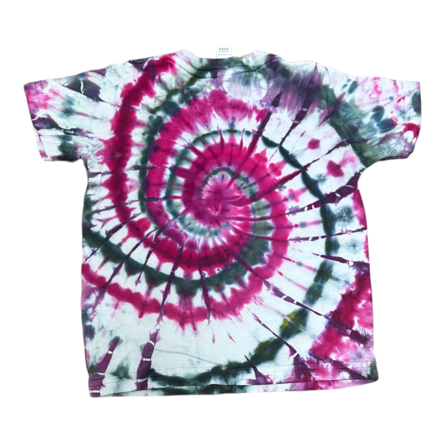 Toddler 2T Purple and Black Spiral Ice Dye Tie Dye Shirt
