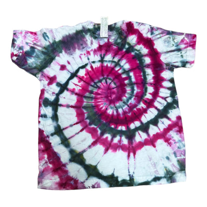 Toddler 2T Purple and Black Spiral Ice Dye Tie Dye Shirt