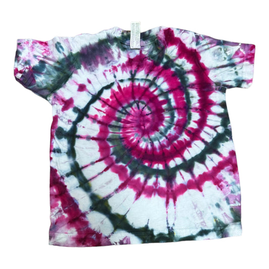 Toddler 2T Purple and Black Spiral Ice Dye Tie Dye Shirt