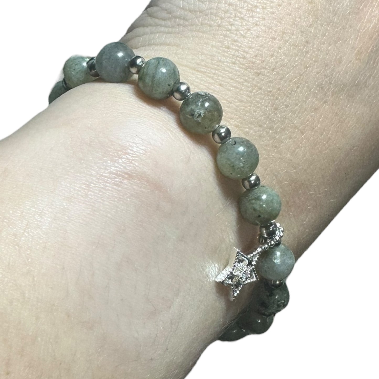 Labradorite Adjustable Moon/Star Crystal Bracelet