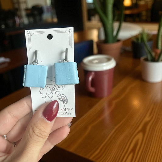 Hypoallergenic Clay Book Dangle Earrings