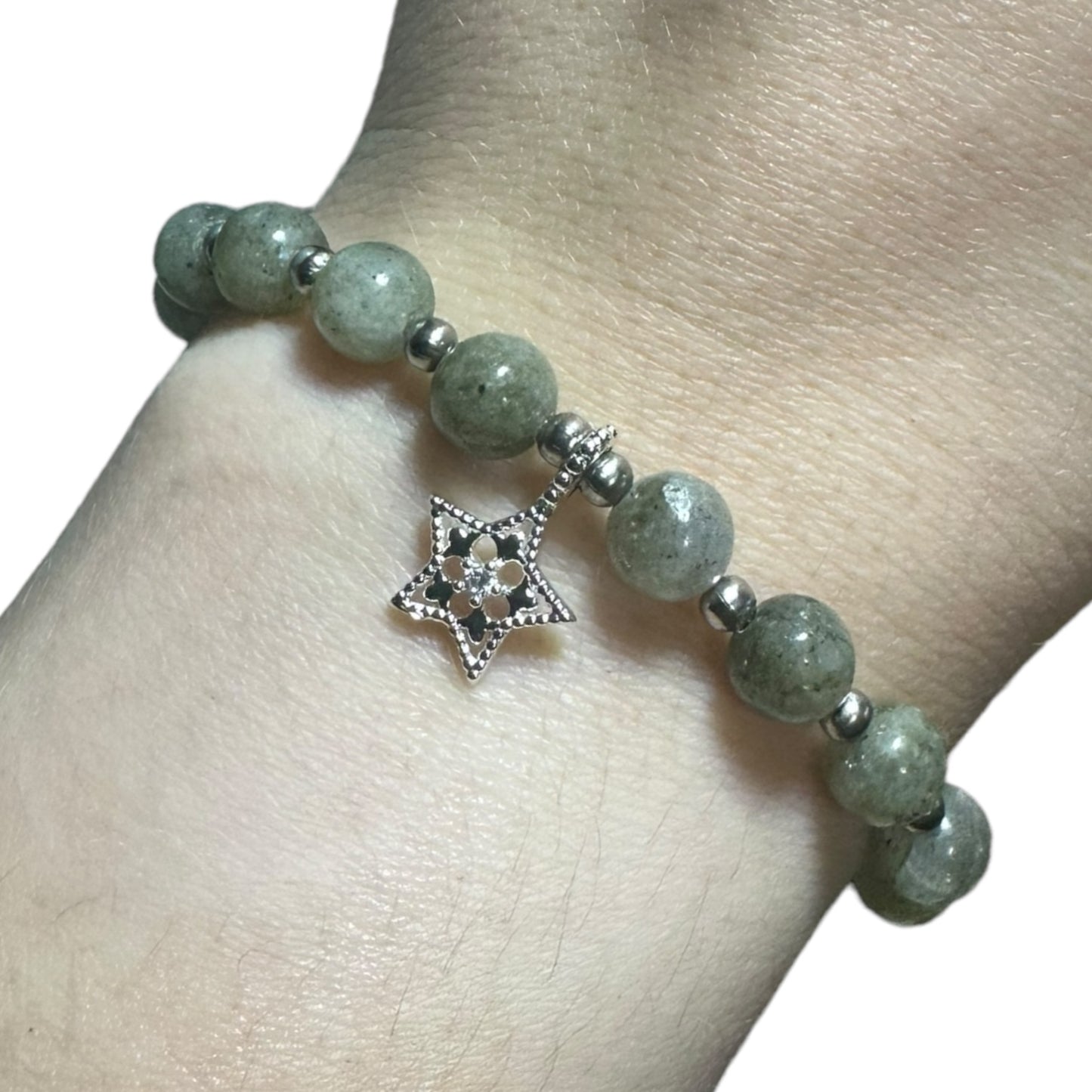 Labradorite Adjustable Moon/Star Crystal Bracelet