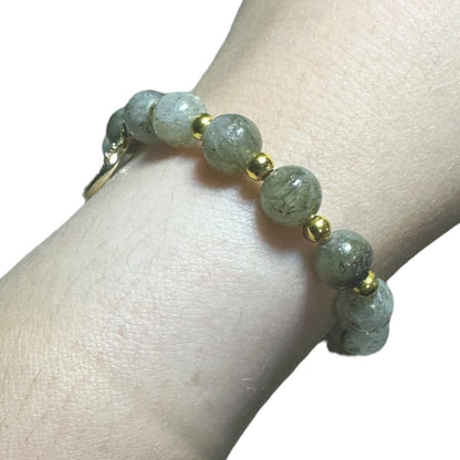 Labradorite Adjustable Moon/Star Crystal Bracelet