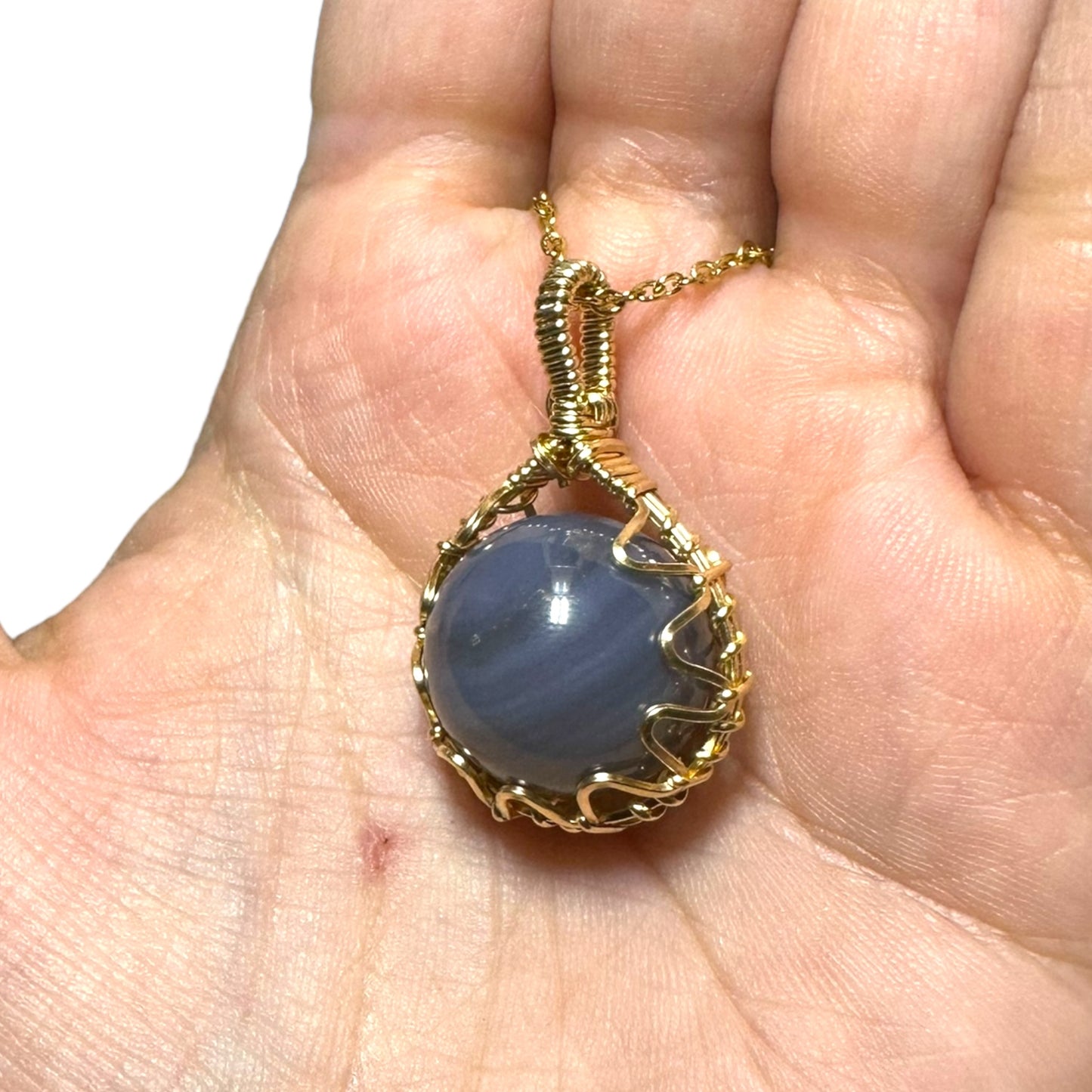 Sterling Silver | 14KT Gold Filled Wire Wrapped Agate Crystal Fidget Bezel Pendant