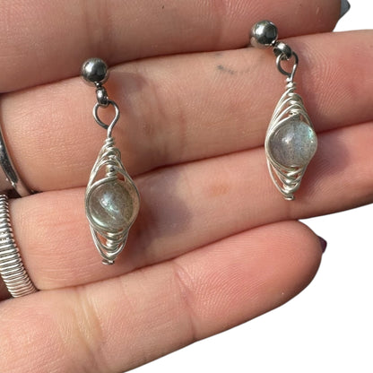 Sterling Silver | 14KT Gold Filled Hypoallergenic Herringbone Dangle Wire Earring