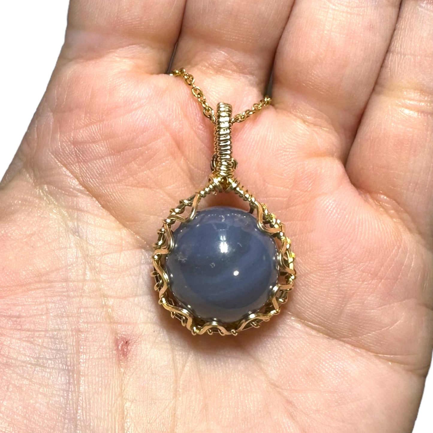 Sterling Silver | 14KT Gold Filled Wire Wrapped Agate Crystal Fidget Bezel Pendant