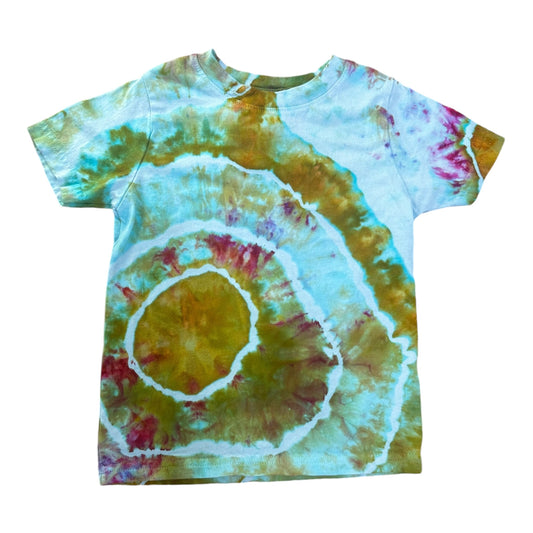 Toddler 3T Yellow Purple Pink Blue and Green Geode Ice Dye Tie Dye Shirt