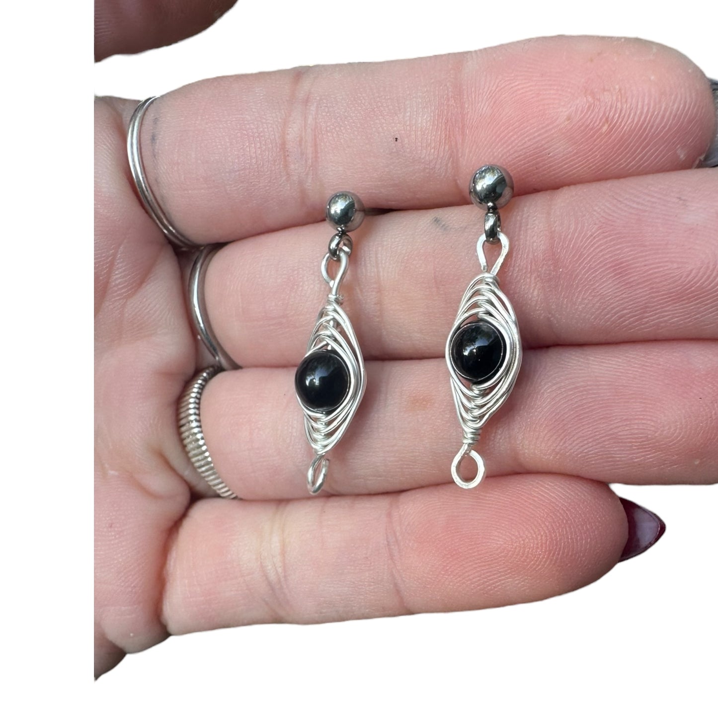 Sterling Silver | 14KT Gold Filled Hypoallergenic Herringbone Dangle Wire Earring
